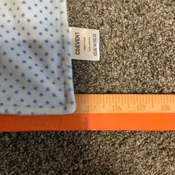 Crevent Baby Lovey Blanket Puppy Plush Head Knot Tails Star Pattern 14"x14" - Picture 10 of 11